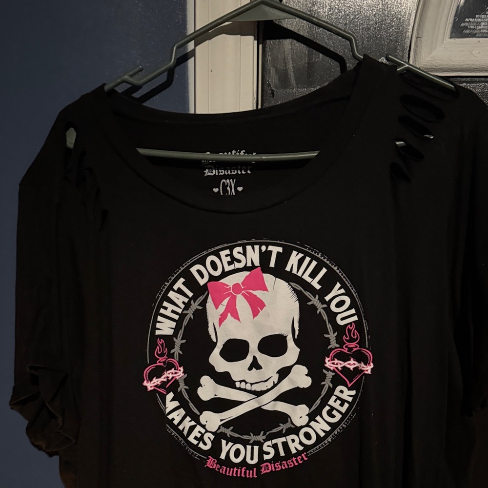 Beautiful Disaster Black Short Sleeve Tee